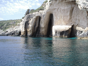 sea kayaking blue caves, zakynthos, ionian islands, greece